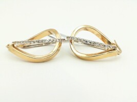 14kt Two-Tone Cluster Hoops 