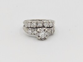 14kt Diamond Ring SZ:6 W/G 0.85 Ct 