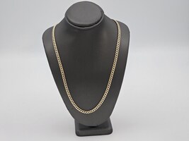14kt 20" Flat Cuban Chain Y/G 