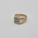 SZ 12.5 14kt Y/G Diamond Cluster Ring 