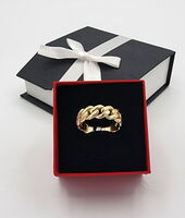 14kt Y/G Cuban Ring SZ: 10