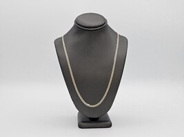 14k 24" Diamond Cut Gucci Link Chain Two-Tone Gold 