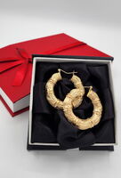 14kt Y/G Hoop Earrings (Pair)