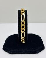 18kt Figaro Style Bracelet 