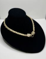 10K Gold Byzantine Panther Necklace 