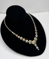 14K Tri-Color Gold Clover Necklace