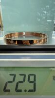 18k Cartier Bangle Sn#Re6161 Sz 21 W/ 4 Diamonds 