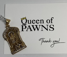 10KT Two~tone St. Lazaro pendant