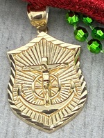 14 Kt Male Yellow Gold Mariner’s Cross/Anchor Pendant  