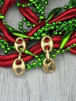 14 Kt Yellow Gold Gucci Puff Dangle Earrings 