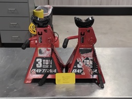 DAYTONA 3 Ton Heavy Duty Ratcheting Jack Stands, Metallic Orange
