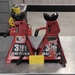 DAYTONA 3 Ton Heavy Duty Ratcheting Jack Stands, Metallic Orange