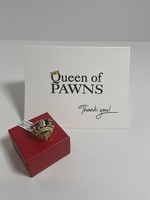 14KT Y/G Indian Face Ring size 9 1/2