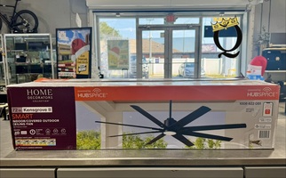 Kensgrove II 72 in. Smart Indoor/Outdoor Brushed Nickel Ceiling Fan with Remote 