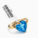 14kyg Wmns Blue Heart Band Ring 2.5dwt 