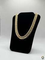 18K Yellow Gold Heavy Rope-Link Charm Necklace