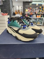 Dior B22 White Deep Green Sneakers, Size 8