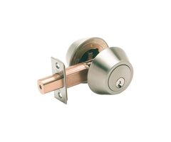 Tell #CL100056 Satin Stainless Steel Double Cylinder Deadbolt