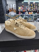 New, Prada Lane Suede Sneakers, Sand, Size 10.5