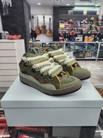 New Lanvin Curb, Moss Green Sneakers, Size 42/11 US
