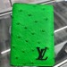 Louis Vuitton Limited Edition Fluorescent Green Ostrich Pocket Organizer