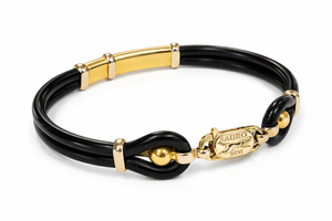 BREV SAURO Italian 18kg and Black Rubber Bracelet
