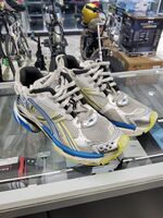 Balenciaga Runner "White Yellow Blue" Sneakers, Size 41/8 US