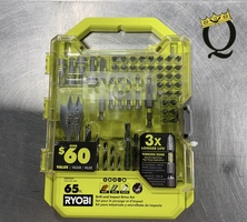  RYOBI Drill and Impact Drive Kit is a comprehensive, 65-piece set
